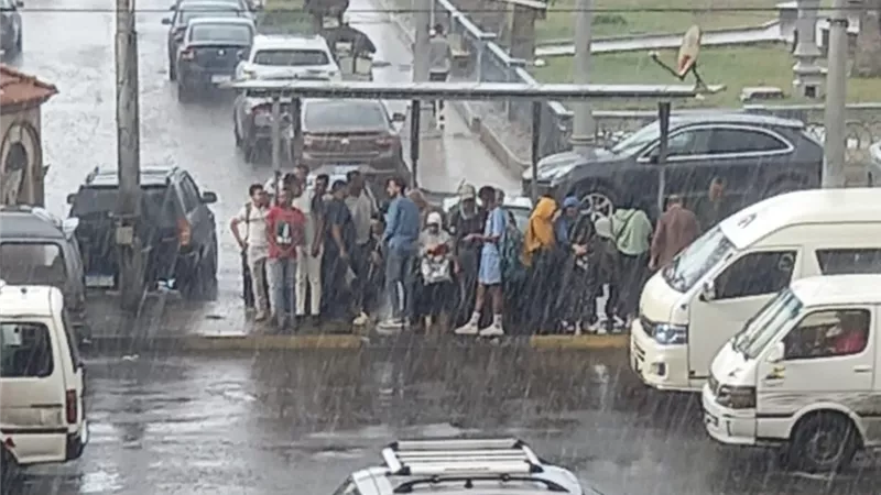 نوه الكرم.. امطار غزيرة ورعد بالاسكندرية