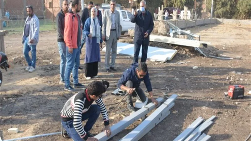 محافظ القليوبية يتفقد أعمال إنشاءات سوق حضاري بقرى شبين القناطر