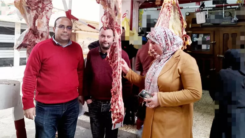 ضبط لحوم غير صالحه وخارج السلخانة بطلخا