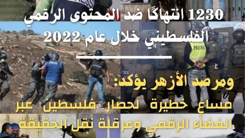 مرصد الأزهر يحذر من التضييق على الفلسطنيين بغلق حسابات السوشيال