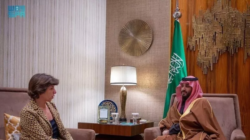 ولي العهد السعودي يبحث التعاون مع وزيرة الخارجية الفرنسية