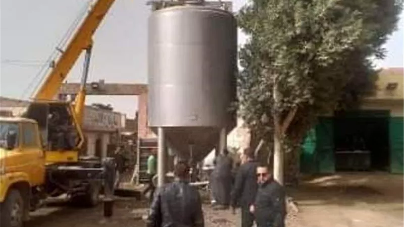 رفع الإشغالات والتشوينات على حرم الطريق الرئيسي بلبيس الزقازيق