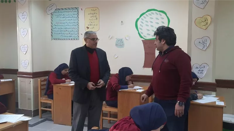 تفقد امتحانات الترم الاول للصف الخامس دبلوم التمريض