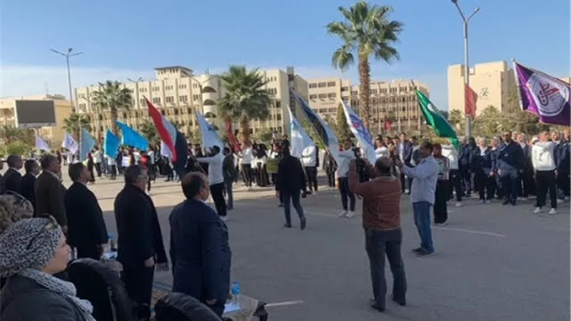 جامعة الفيوم بدء طابورعرض الجامعات المشاركة فى ملتقى إبداع