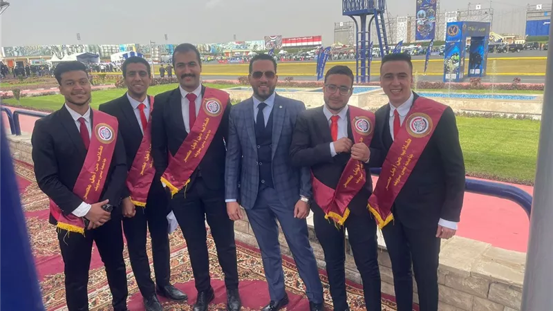 طلاب جامعة بني سويف يشاركون في افتتاح معرض التكنولوجيا بأكاديمية