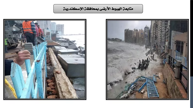 اللواء هشام آمنة: إجراءات عاجلة لإصلاح سور الكورنيش بسيدى بشر