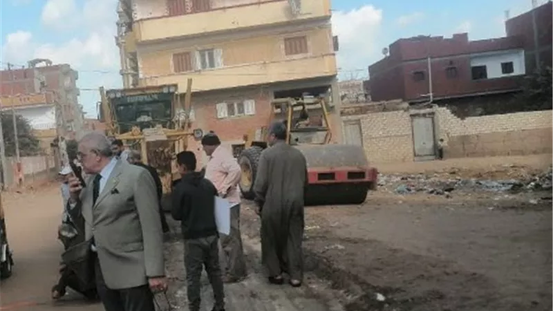 6.5 مليون جنيه لرصف وتطوير الطرق بمركز فاقوس بمحافظة الشرقية