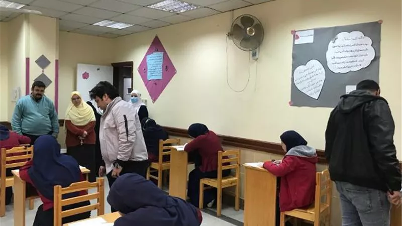 أستمرار امتحانات دبلوم المعهد الفنى للتمريض بنى سويف