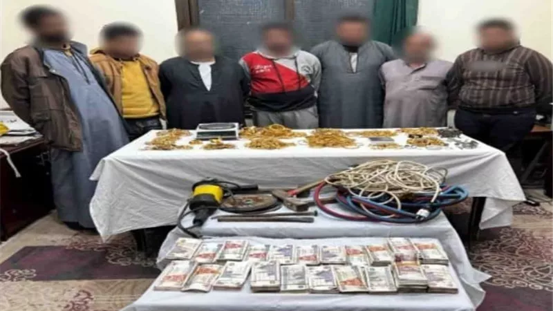ضبط عصابة سرقة المصوغات الذهبية بالمنيا