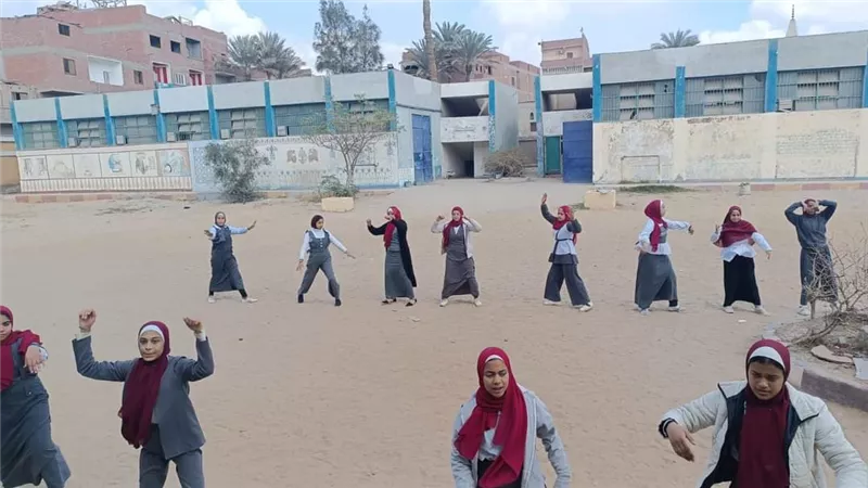 بروفات العروض الرياضيه بتعليم الخانكة