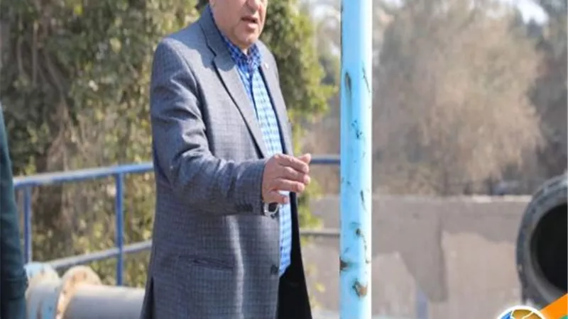 تفقد اعمال تطوير محطة معالجة صرف صحي ابو قرقاص