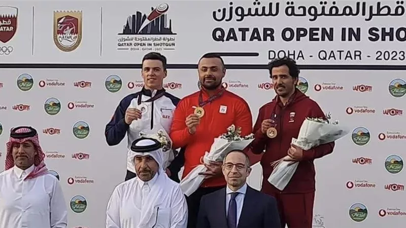 عزمى محيلبة يتوج بذهبية بطولة قطر المفتوحة للرماية بالخرطوش