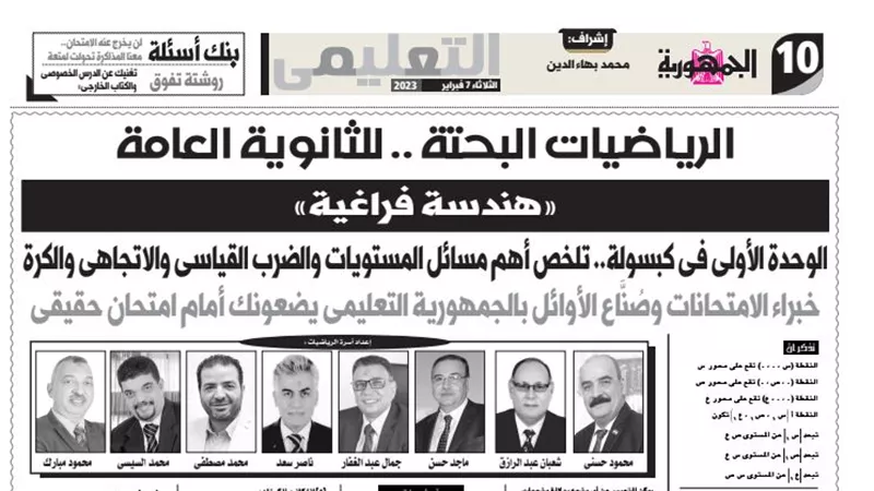 تلخيص أبرز وأهم مسائل فى الهندسة الفراغية للثانوية العامة