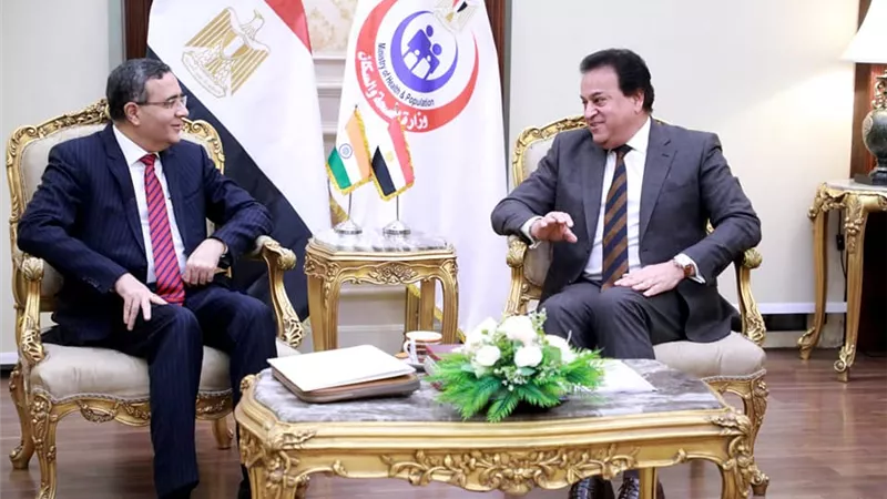 وزير الصحة يستقبل سفير الهند لبحث التعاون بالقطاع الصحي