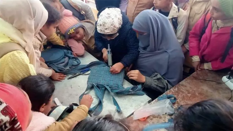 تنفيذ مبادرة المواطنة بمدرسة ريحانة الابتدائيه بمركز أبو قرقاص