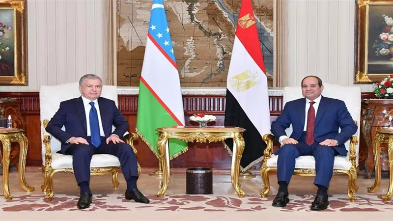 بدء مباحثات ثنائية بين الرئيس السيسي ونظيره الأوزبكي بقصر الاتحادية