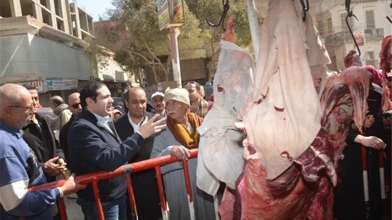 حبش يتفقد معرض السلع الأساسية واللحوم بالواسطى