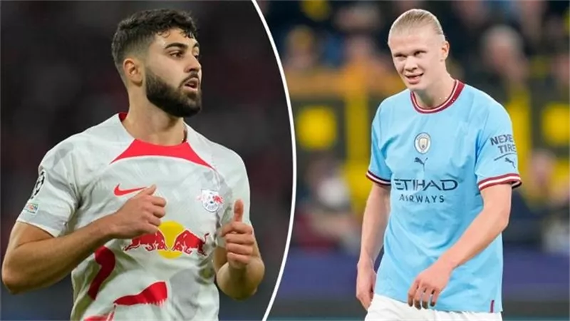 مدافع لايبزيج يهاجم هالاند قبل مواجهة مانشستر سيتي بدوري الأبطال