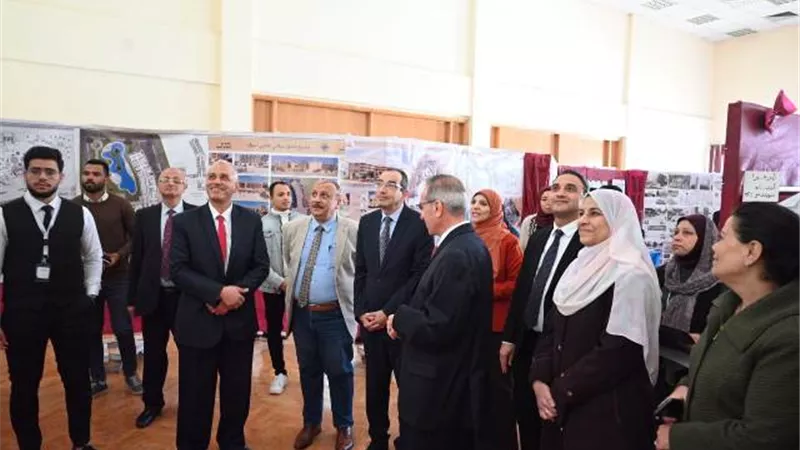 جامعة الفيوم افتتاح معرض قسم الهندسة المعمارية بكلية الهندسة