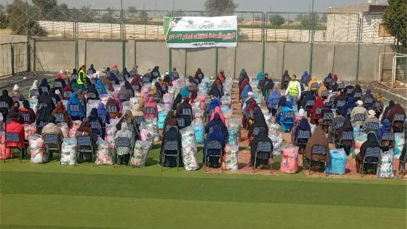 توزيع 1000 لحاف لقرى الأكثر احتياجأ ببني سويف
