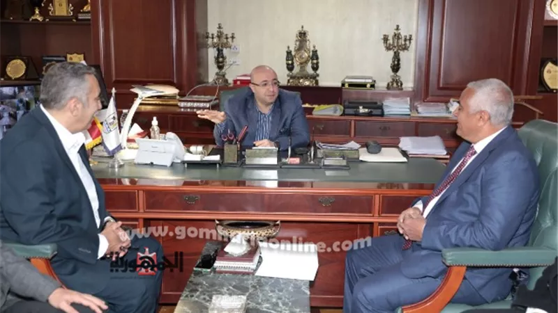 غنيم يستقبل مشرف مدن شمال الصعيد ورئيس جهاز بني سويف الجديدة