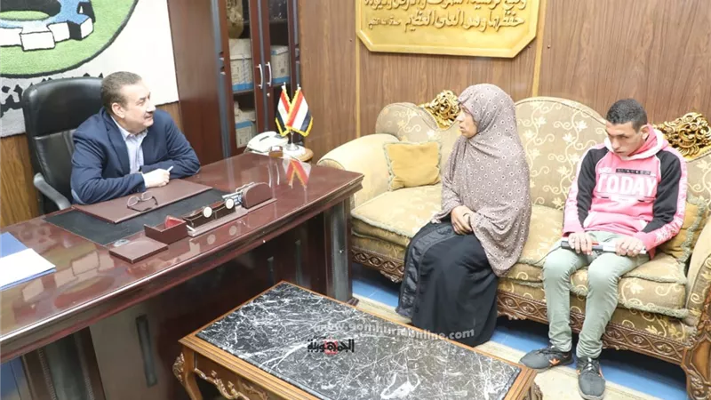 محافظ المنوفية :مساعدة مالية لأسرة تعرضت حظيرتهم لنفوق المواشى