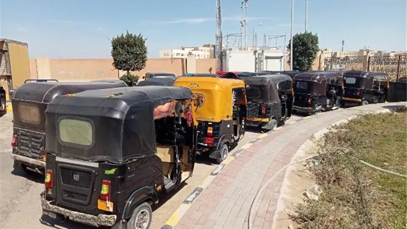 مندور: جهاز بدر يضبط 18 توكتوك 2 تروسيكل بالتعاون مع المرور.. صور