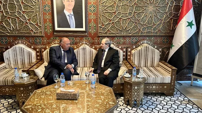 عقب لقائه مع الأسد.. شكري يعقد جلسة مباحثات مع نظيره السوري