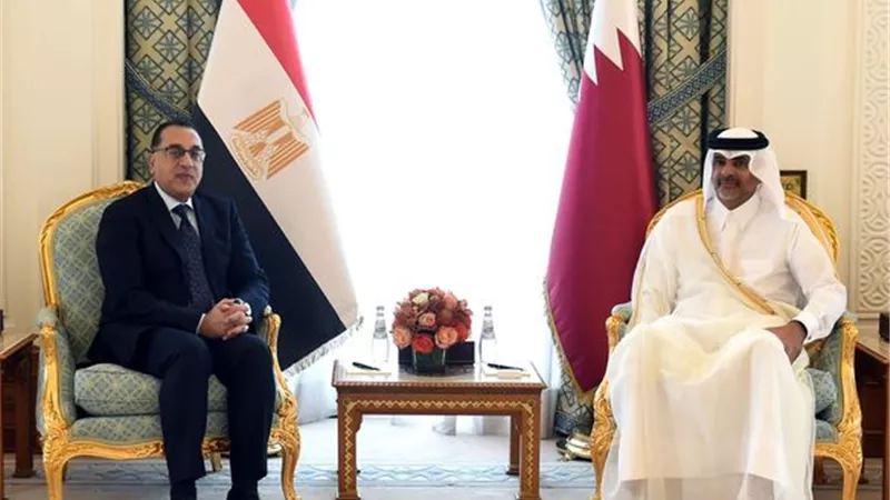 جلسة مباحثات مصرية- قطرية موسعة برئاسة رئيسى وزراء البلدين