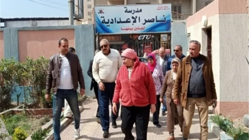 في حالة الطوارئ.. تجارب إخلاء مباني المدارس بتعليم القليوبية
