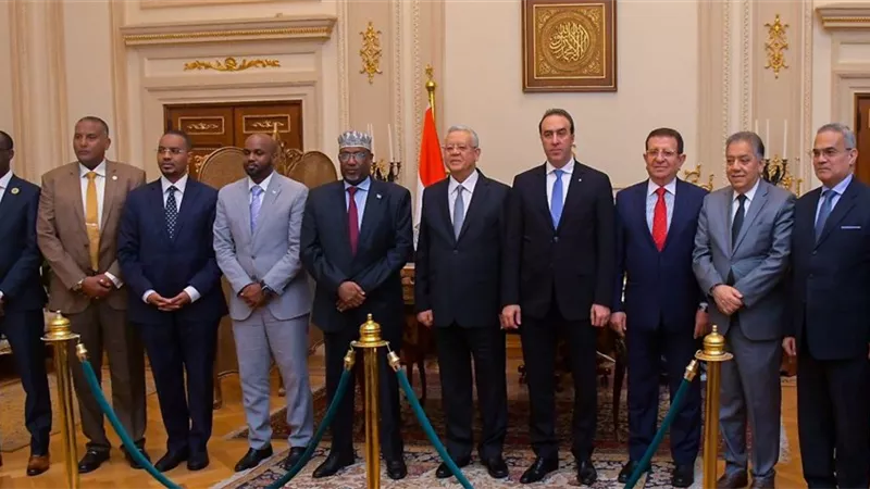 المستشار الدكتور حنفي جبالي يستقبل رئيس مجلس الشعب الصومالي