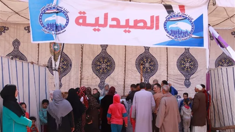 علاج 3150 مريضا و50 نظارة طبيةفى قافلة طبية لـمستقبل وطن بني سويف