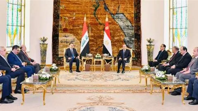 الموقع الرئاسي ينشر فيديو استقبال الرئيس السيسي رئيس وزراء العراق