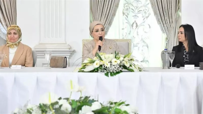 تفاصيل مشاركة السيدة انتصار السيسي في احتفالات اليوم العالمي للمرأة .. فيديو
