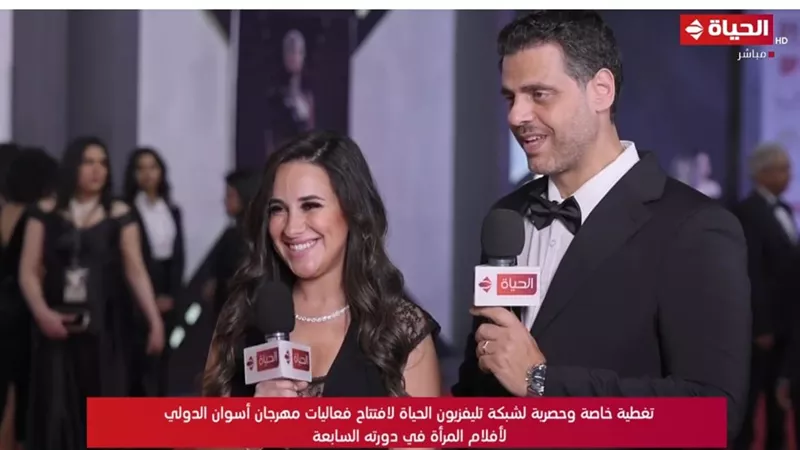 شاهد.. ظهور مميز لـ شيري عادل وطارق صبري من مهرجان أسوان