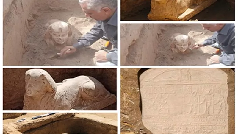 اكتشاف تمثال لأبو الهول وبقايا مقصورة كلاوديوس بجوار معبد دندرة