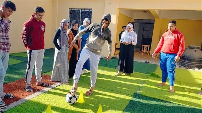 ورشة رياضية بمركز شباب المنشاه الكبرى فى كفر الشيخ