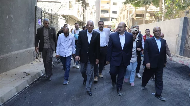 محافظ الجيزة : رصف وتطوير عدداً من الشوارع الحيوية بحي العمرانية
