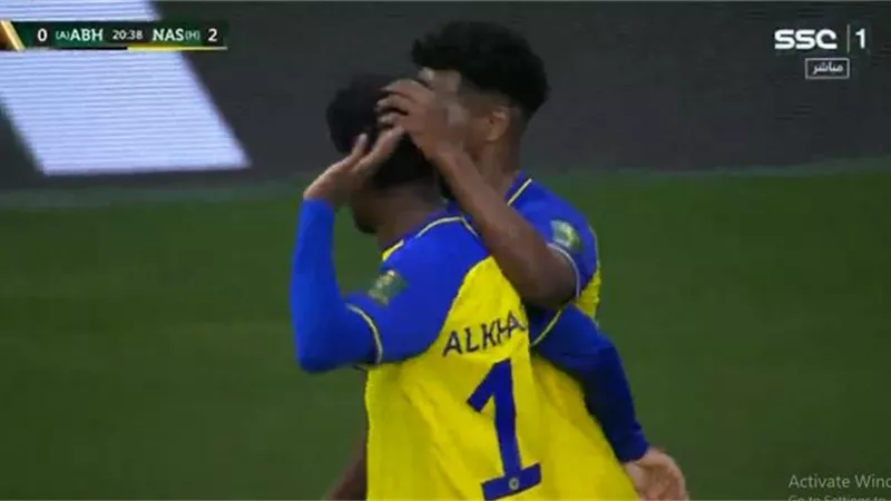 الدورى السعودى.. شاهد أهداف الشوط الاول من مباراة النصر وابها