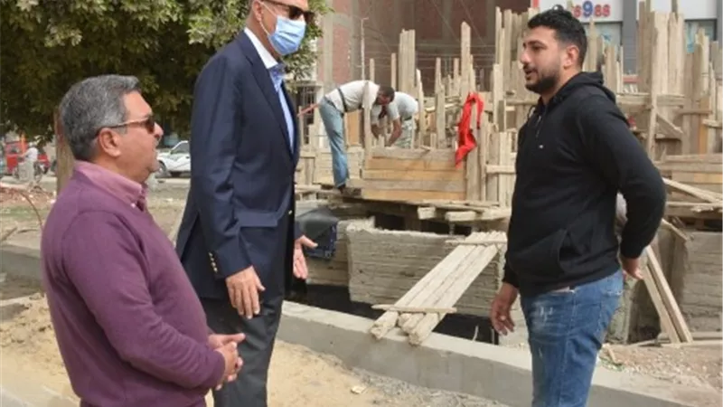 محافظ القليوبيةيتفقد أعمال المرحلة الثانية من شارع فريد ندا ببنها