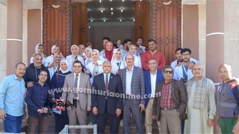 جامعة السادات تنظم قافلة طبية بقرية 