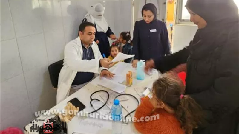 أطباء جامعة المنوفية يوقعون الكشف علي ٦١٨ حالة بالشيخ زويد