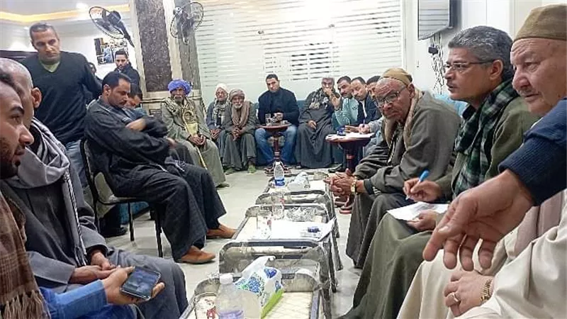 الصلح بين عائلتي سالمان وعبيد بالمنيا