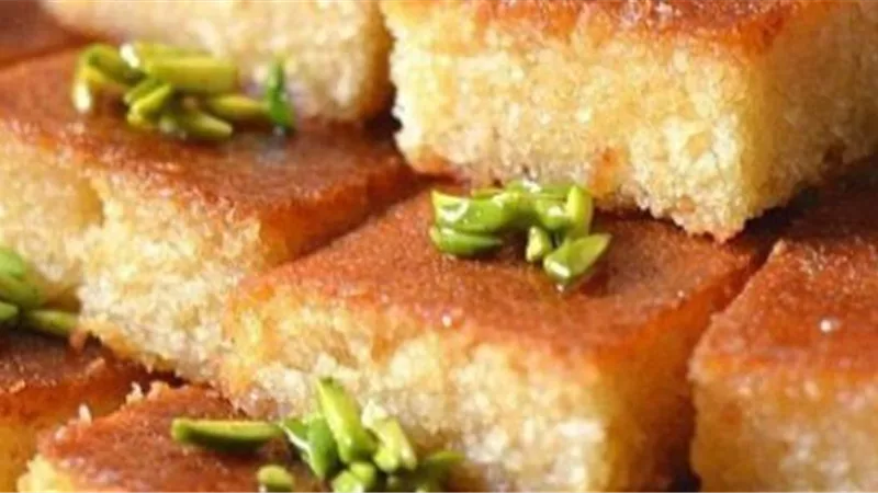 الذ الحلويات فى شهر رمضان ..اليك طريقة عمل البسبوسة بالقشطة