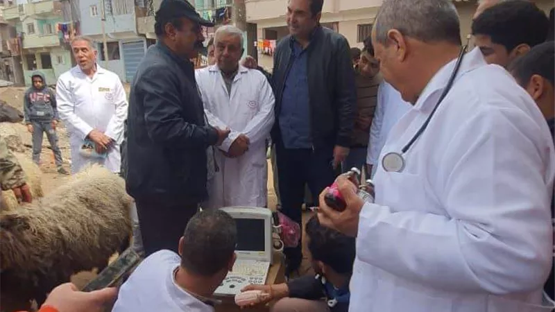 قافلة طبية بيطرية شاملة بالمجان بقرية الغزالى بفاقوس