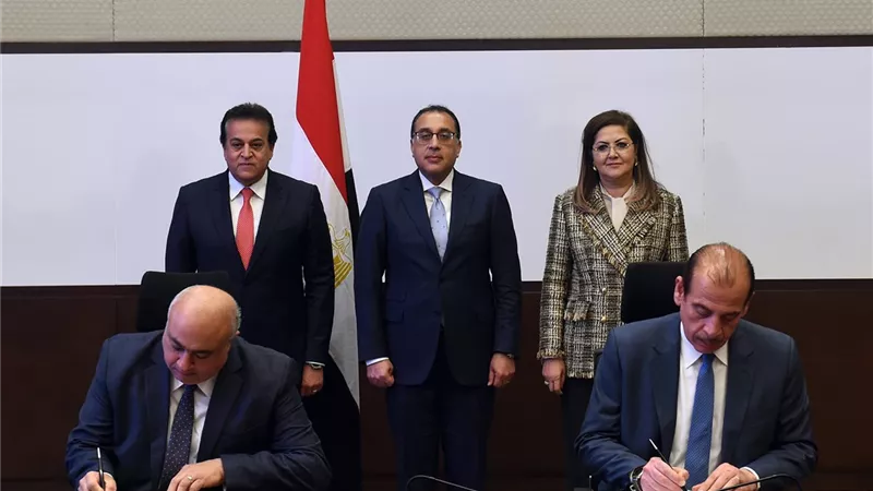 مدبولى يشهد توقيع ملحق مكمل لبروتوكول التخطيط والصحة