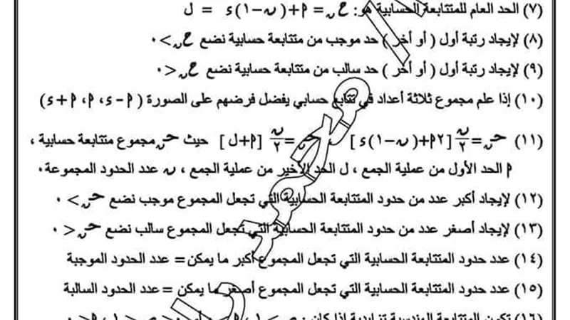 ملخص الرياضيات لثانية ثانوى ترم ثاني فى 6 ورقات