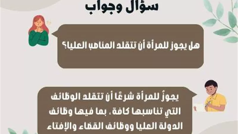 هل يجوز للمرأة أن تتقلد المناصب العليا؟مرصد الأزهر يوضح