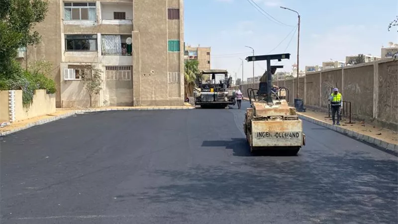 رصف وتطوير منطقة عمارات الإعلام بالإسماعيلية