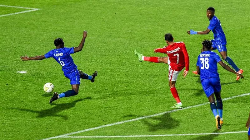 الأهلى يتقدم بهدف كهربا أمام الهلال السوادنى.. ملخص الشوط الأول